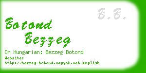 botond bezzeg business card